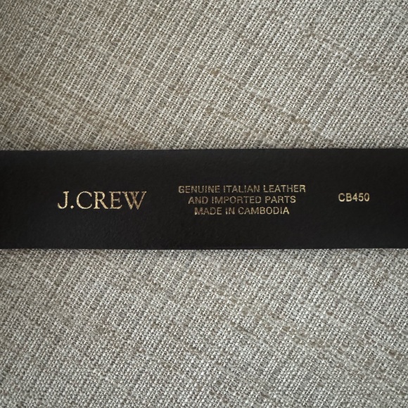 J. Crew Dark Brown Suede Belt with Antique Gold Brass Buckle - XS - Picture 3 of 5